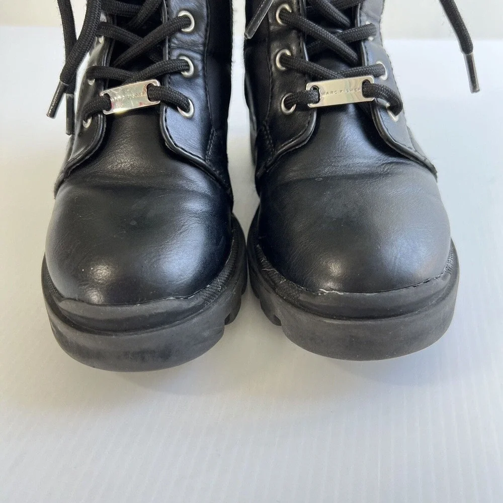 Mark Fisher Girls Combat Boots Size 11 Black Lace Up Lug Sole